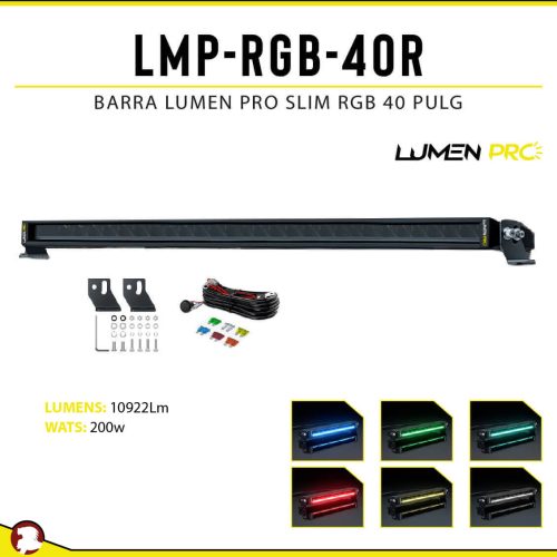 BARRA LUMEN PRO SLIM DRL RGB 40 PULG WHT
