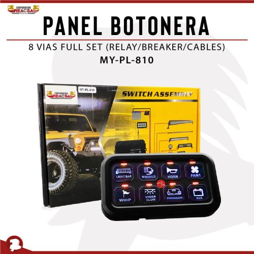 PANEL BOTONERA 8 VIAS FULL SET (RELAY/ BREAKER/ CABLES)