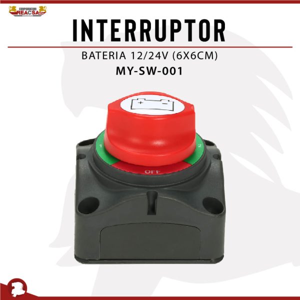 INTERRUPTOR BATERIA 12/24 V (6 X 6 CM)