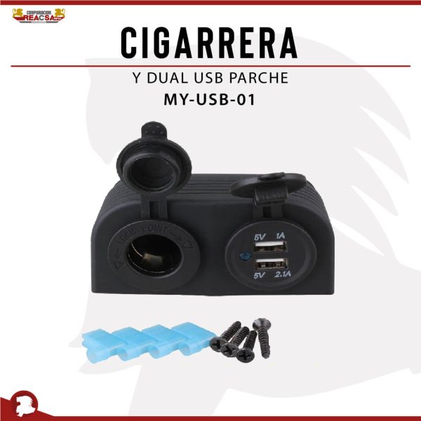 CIGARRERA Y DUAL USB PARCHE