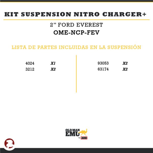 KIT SUSPENSION NITRO CHARGER + 2" FORD EVEREST 23+ - Image 2