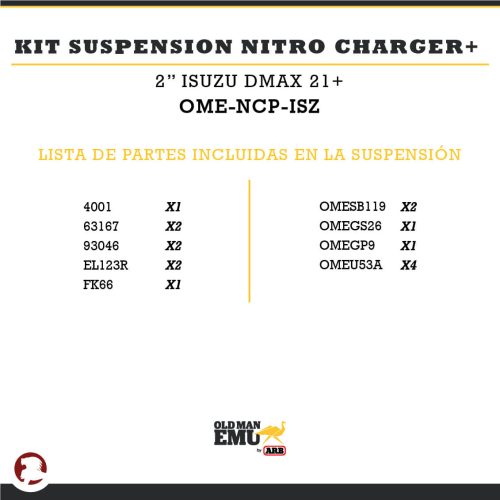 KIT SUSPENSION NITRO CHARGER + 2″ DMAX 21 ON