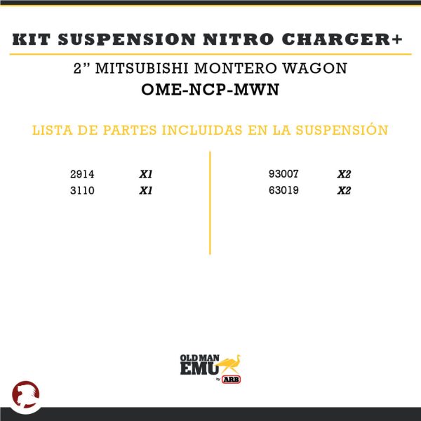 KIT SUSPENSION NITRO CHARGER + 2" MONTERO WAGON - Image 2