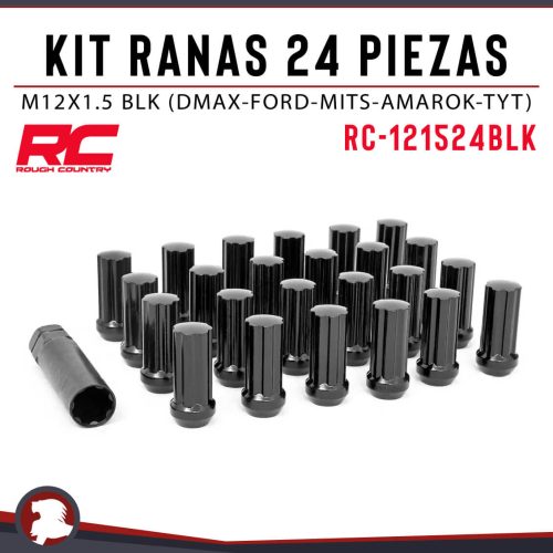 KIT RANAS M12 x 1.5 BLK (DMAX-FORD-MITS-AMARK-TYT) 24 PCS