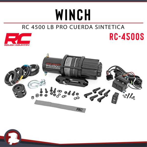 WINCH RC 4500 LB PRO CUERDA SINTETICA