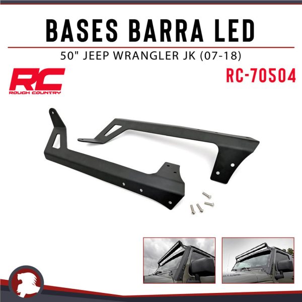 BASES BARRA LED 50" JEEP WRANGLER JK (07-18)