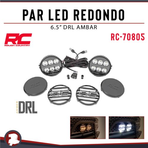 PAR LED REDONDO 6.5″ DRL AMB