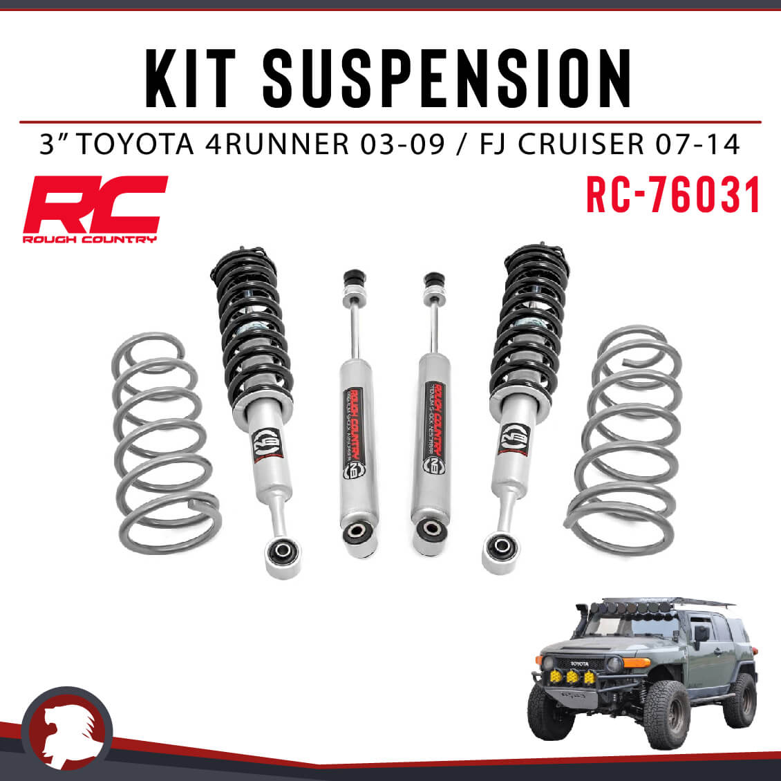 KIT SUSPENSION RC 3" 4RUNNER 03-09 / FJ CRUISER 07-14 - Image 2