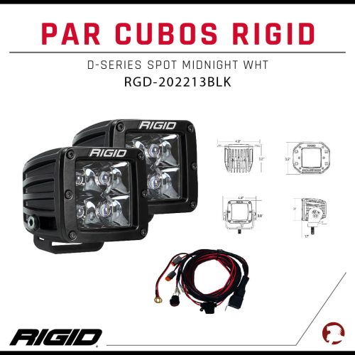PAR CUBOS RIGID D-SERIES SPOT MIDNIGHT WHT