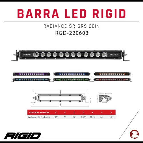 BARRA LED RIGID RADIANCE SR-SRS 20 IN