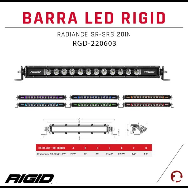 BARRA LED RIGID RADIANCE SR-SRS 20 IN