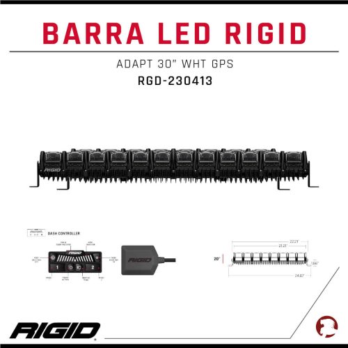 BARRA LED RIGID ADAPT 30 WHT GPS