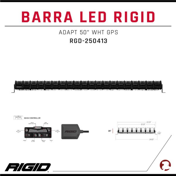 BARRA LED RIGID ADAPT 50 WHT GPS