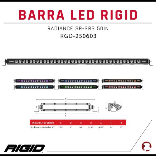BARRA LED RIGID RADIANCE SR-SRS 50 IN
