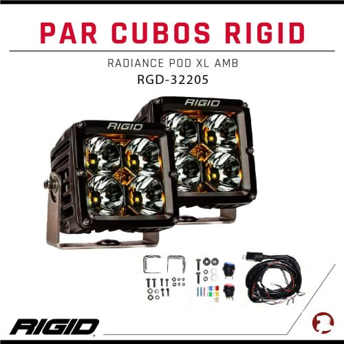 PAR CUBOS RIGID RADIANCE POD XL AMBAR