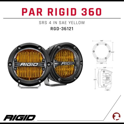 PAR RIGID 360-SRS 4 IN SAE YELLOW