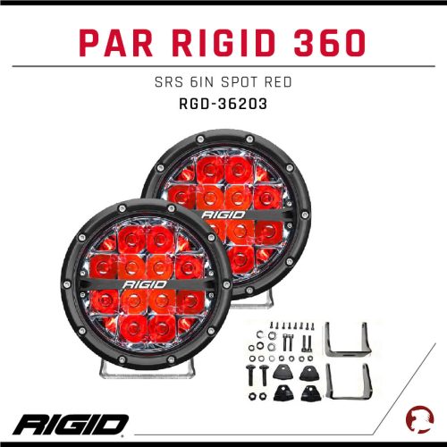 PAR RIGID 360-SRS 6IN SPOT RED