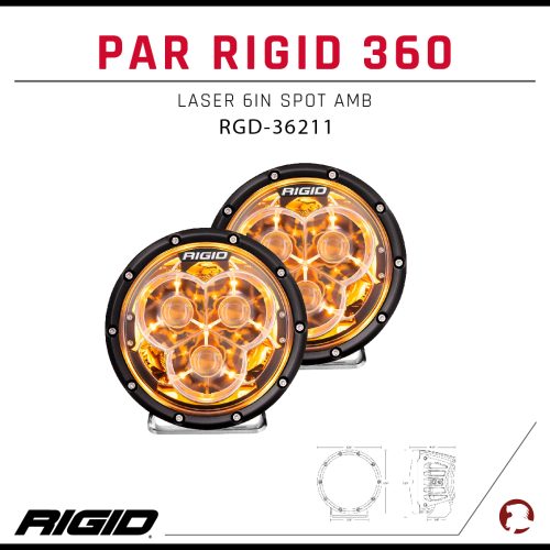 PAR RIGID 360 SRS LASER SPOT AMB
