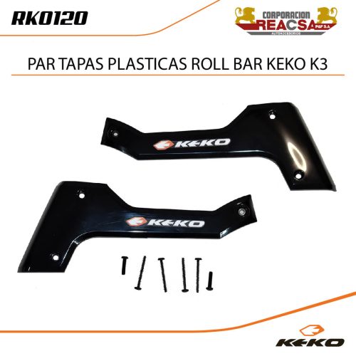 PAR TAPAS PLASTICA ROLL BAR KEKO K3