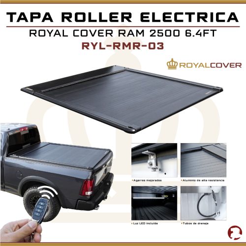 TAPA ROLLER ELECTRICA ROYAL C RAM 1500/2500 6.4FT LONG BED 02+
