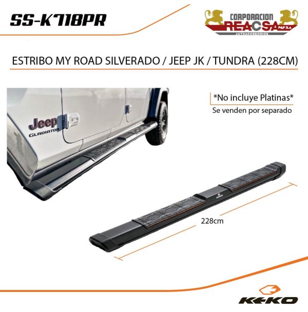 ESTRIBO MY ROAD SILVERADO / JEEP JK / TUNDRA (228CM)