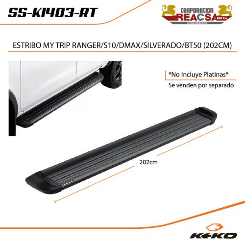 ESTRIBO MY TRIP RANGER/ S10/ DMAX/ SILVERADO/ BT50 (202CM)