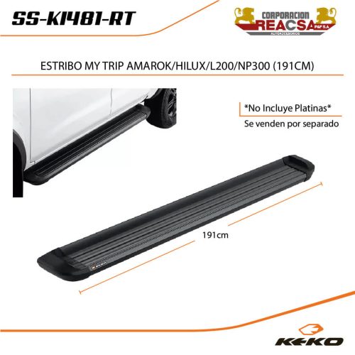 ESTRIBO MY TRIP  AMAROK/ HILUX/ L200/ NP300/ HUNTER/ LANDTREK (191CM)