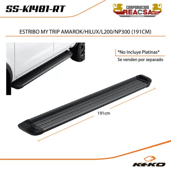 ESTRIBO MY TRIP  AMAROK/ HILUX/ L200/ NP300/ HUNTER/ LANDTREK (191CM)