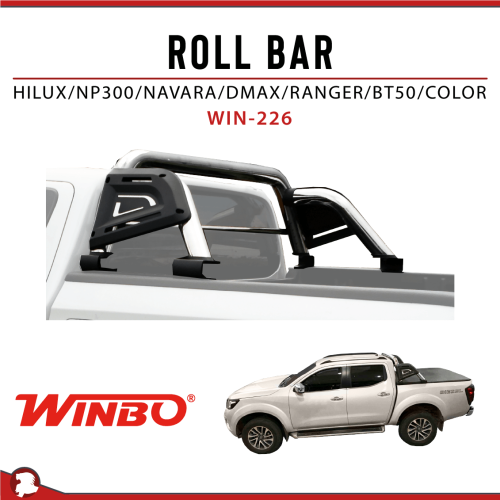 ROLL BAR K4 CROMO 1 TUBO HILUX NP300 NAV DMAX RANGER BT50 COLORAD