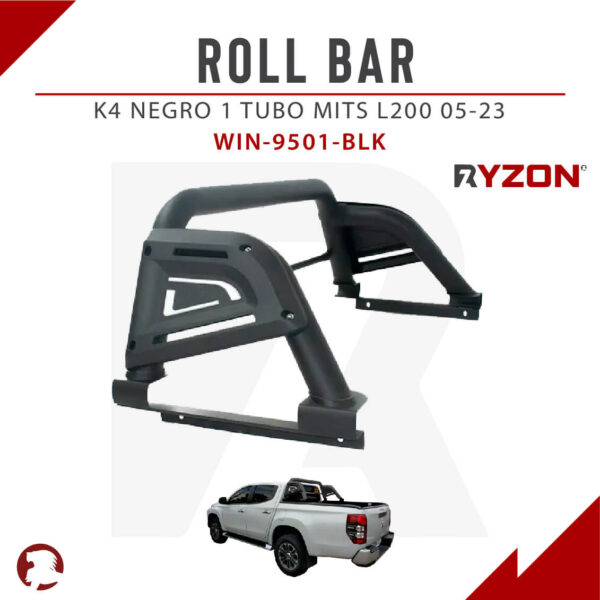 ROLL BAR K4 NEGRO 1 TUBO MITS L200 05+