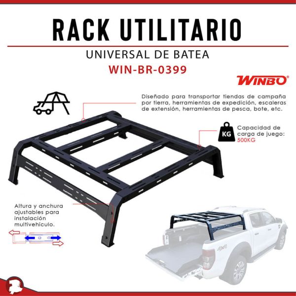 CANOPY ABIERTO O RACK UTILITARIO DE BATEA