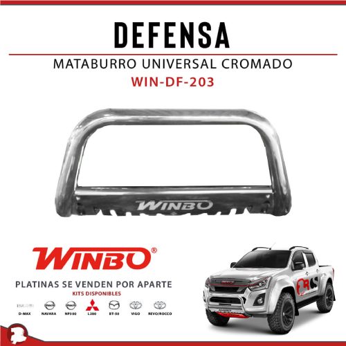 DEFENSA CROMADA 3 PULG UNIVERSAL