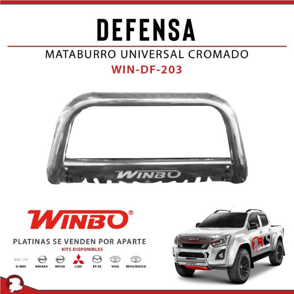 DEFENSA CROMADA 3 PULG UNIVERSAL
