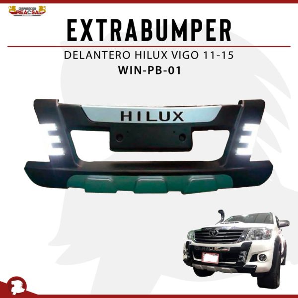 EXTRABUMPER DELANTERO HILUX VIGO 11-15