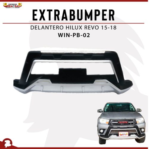 EXTRABUMPER DELANTERO HILUX REVO 15-18