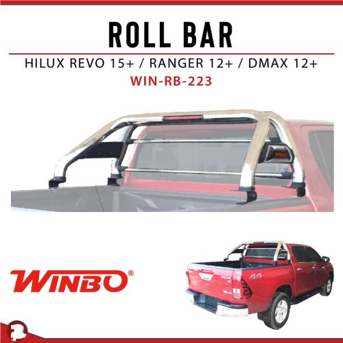 ROLL BAR CROMO 2 TUBOS HILUX NP300  NAV DMAX RANGER BT50 COLORAD
