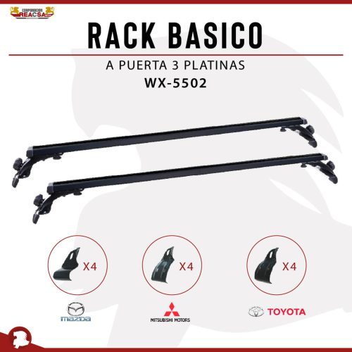 RACK BASICO A PUERTA 3 PLATINAS