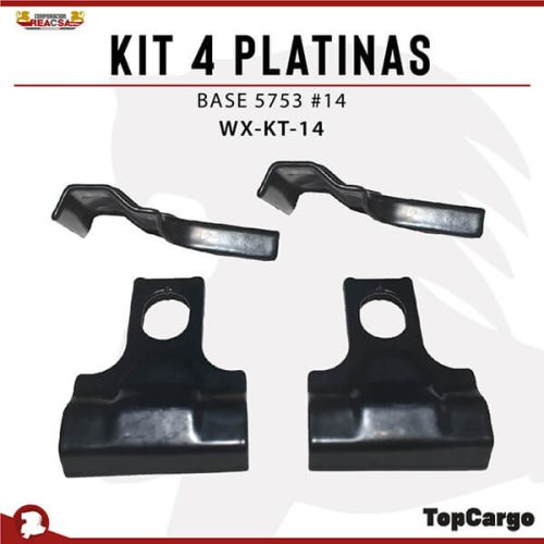KIT 4 PLATINAS BASE 5753A #14 (HILUX RANGER NP300 ACCENT JAC)