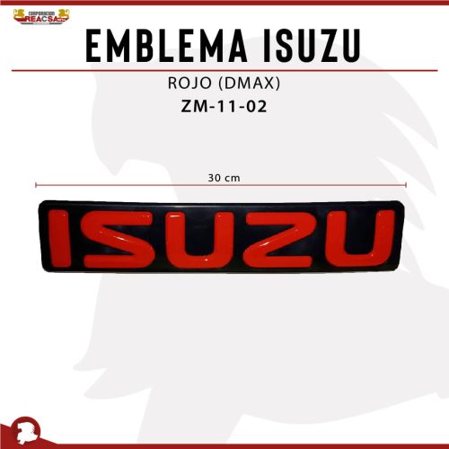 EMBLEMA ISUZU ROJO (DMAX) TORN