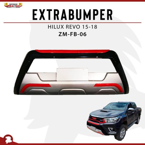EXTRABUMPER HILUX REVO ROJO 15-18