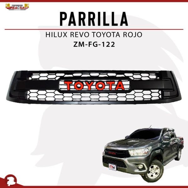 PARRILLA HILUX REVO TOYOTA ROJO