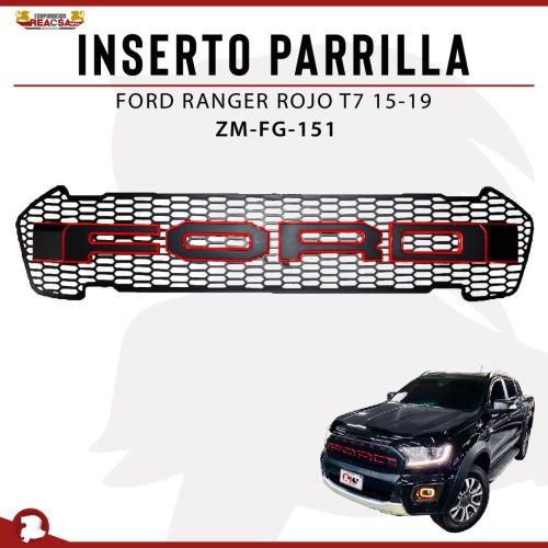 INSERTO PARRILLA FORD RANGER ROJO T7 15-19