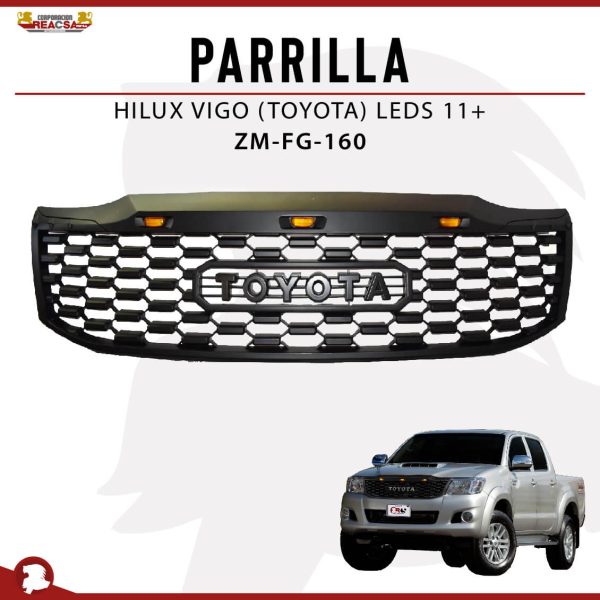 PARRILLA HILUX VIGO (TOYOTA) LEDS 11+