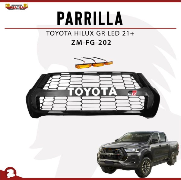 PARRILLA TOYOTA HILUX GR LED 21+