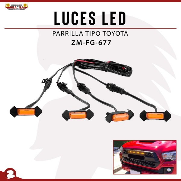 LUCES LED PARRILLA TIPO TOYOTA YLW