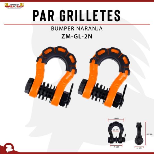 PAR GRILLETES NARANJA BUMPER