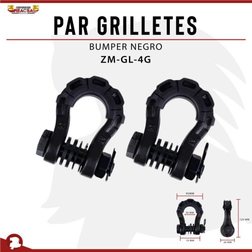 PAR GRILLETES NEGRO BUMPER