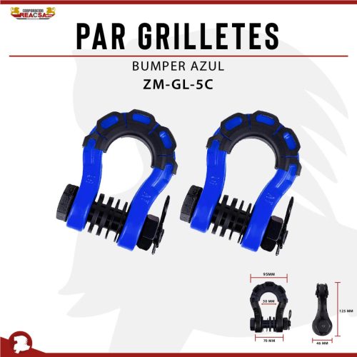 PAR GRILLETES AZUL BUMPER