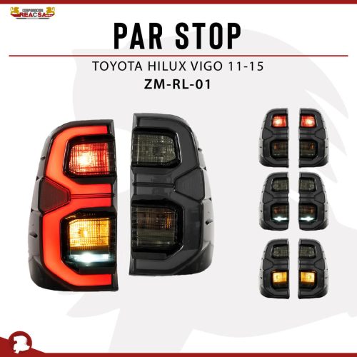 PAR STOP HILUX VIGO SMOKED LED 11-15