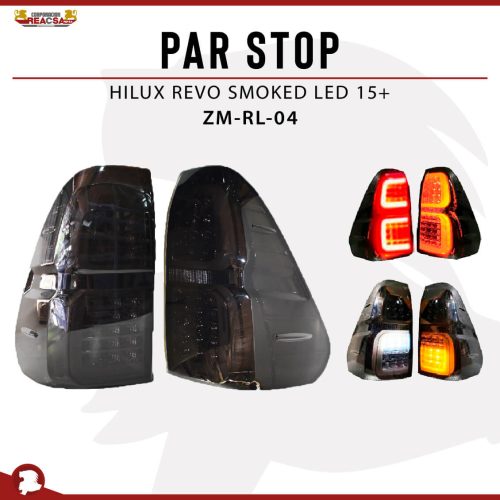 PAR STOP HILUX REVO SMOKED LED 15+